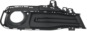EDA PREMIUM auto Stoßstangengitter Rechts Schwarz 51117396858 passend für BMW 3 F30/F31/F35/F80 2015-2019 mit Loch für Nebelscheinwerfer, Schwarz