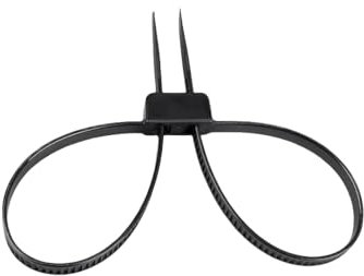 Generic Black Double Buckle Zip Tie, 20pcs, 11.8 x 700mm, Nylon, Heavy-Duty Cable Ties