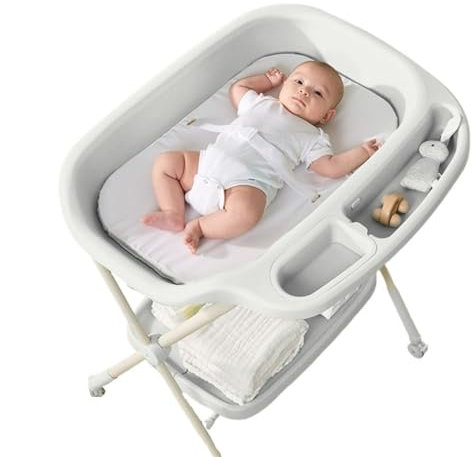 DTACBNEUZ Wickeltisch Klappbarer Windeltisch, Stilltisch, Multifunktionsbett, tragbarer Windelwechsel-Massage-Pflegetisch Windelwechselstation