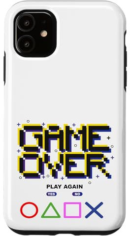 Hülle für iPhone 11 Game Over Vintage Retro Videospiele Gaming