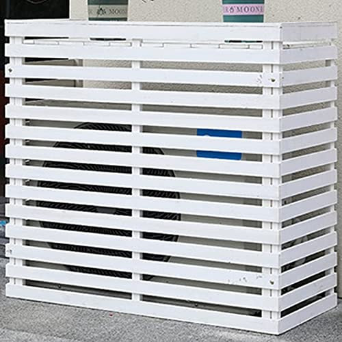 Air Condition Cover,Wooden Mesh Air Conditioner Cover - | Outdoor Unit Frame & Bonsai Design | Suitable For Various Scenes | Air Conditioner Protection