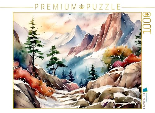 CALVENDO Puzzle Winterliche Berghänge | 1000 Teile Lege-Größe 64 x 48 cm Foto-Puzzle für glückliche Stunden