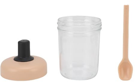 Oat Jug During the Night, Silicone Mango Oats for Salad for Milk Cereal (Black Pink)