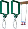 Swing Hooks, 2-Piece Mounting Hardware for Swings, Replacement Connection with Swivel Bracket and Carabiner Hook, Metal Swing Accessories, for Connecting Swing Beams for Playgrounds