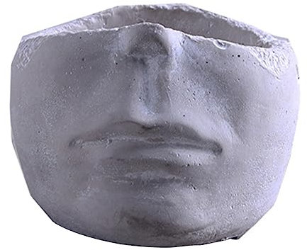 Toyvian Pot De Fleurs Décoratif en Forme De Visage Original Créatif Original Moderne pour Intérieur Adorable Humain Original pour Pot De Fleurs Jardinière avec Ciment Blanc