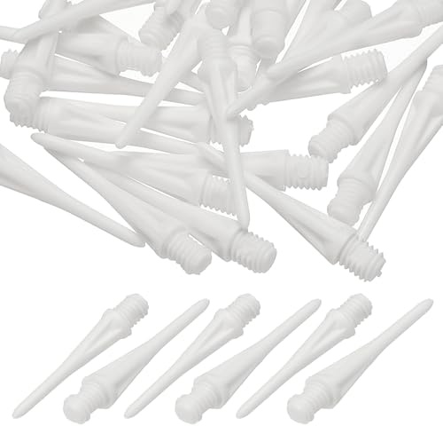 YELARXI Plastic Dart Tips, Thread Soft Tip Dart Points Replacement Dart Accessories Fitting for (Electronic Dartboard)