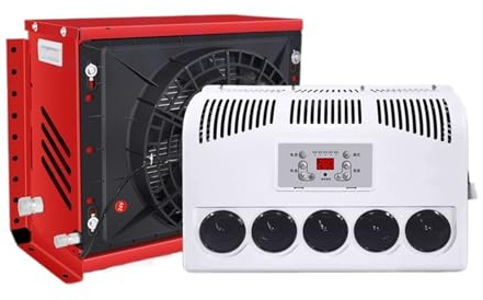 Aire Acondicionado For Estacionamiento De Camiones Grandes, 24V, 12V, Refrigerador Montado En Coche, Modificación Carga Camión, Inteligente Frecuencia Variable Enfriamiento Rápido(12V Red)