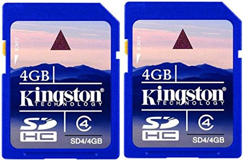 Kingston - Flash-Speicherkarte - 4 GB - Class 4 - SDHC (Packung von 2)