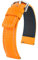 HIRSCH Herren Uhrenarmband Karbon Style Modell Carbon Größe Uhr 24 mm/Schließe 22 mm, Farbe Orange