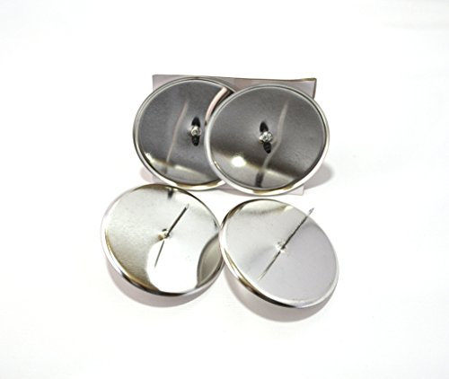 Decoris 4 Stück Adventskerzenhalter 8cm Silber Kerzenhalter Advent Kerzen Adventskranz