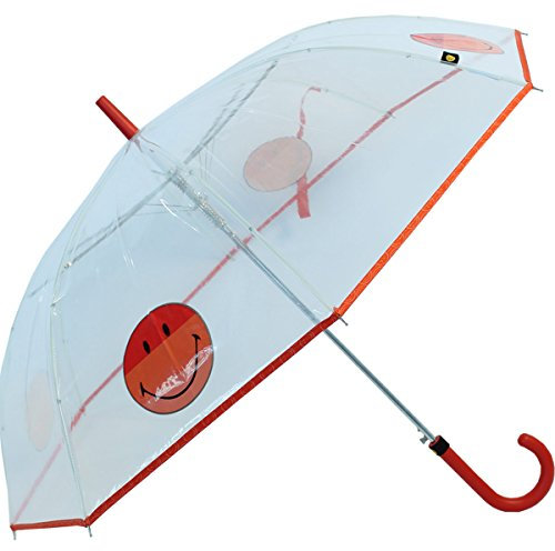 Regenschirm durchsichtig transparent Smiley World - orange