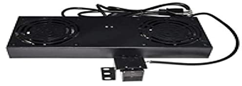 Link LKVENT2 Modulo 2 Ventole con Termostato per Armadi Rack a Muro Link, Nero