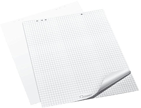 Q-Connect KF01982 Flip Chart-Block, Flip Chart-Papier - Zubehör Flipchartblock blanco glatt 80 g
