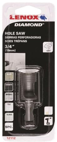 Lenox Tools 1211212DGDS Diamond Grit Hole Saw D/S-12Dg, 3/4 or 14.3mm