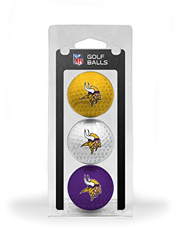 Team Golf NFL 3 Golfbälle, 3er-Pack, Damen Kinder Herren Unisex, 31605, Minnesota Vikings, 20,3 cm
