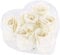 6 savons en forme de roses blanches avec un coffret cadeau [Pearl]