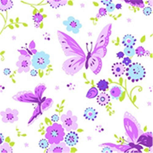 Papstar Servietten / Tissueservietten, mehrfarbig, Beautiful Butterfly (20 Stück) 33 x 33 cm, 3-lagig, 1/4 Falzung, umweltfreundliches Material, FSC-Zertifizierung #10531
