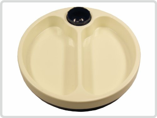 Sani-Alt Warmhalteteller, blau/beige - Mikrowellen geeignet, Antirutschboden, 22cm, Eierbecher