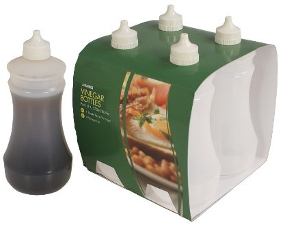 Traditional White Fish and Chip Shop Vinegar Bottle 375mls. (4)