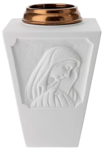 Holyart Blumenvase Gesicht Mariä für Friedhof