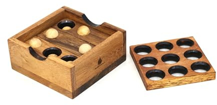 Gopher Holes: 3D Wooden Brain Teaser Puzzle Genius STEM Skill Builder Toy Interlocking Game Educational Problem Solving Toy for Kids and Adults. Handmade Corporate Desk Accent for Office