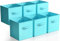 Sorbus Foldable Storage Cubes - 6 Fabric Baskets for Organizing Pantry, Closet, Shelf, Nursery, Playroom, Toy Box, Cubby - 11 Inch Dual Handle Collapsible Closet Organizers and Storage Bins (Aqua)