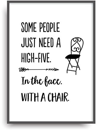 ALEMARG Kunstdruck Some People JUST Need Fine Art Poster Print Plakat Moderne Vintage Deko Bild ungerahmt DIN A4 Geschenk