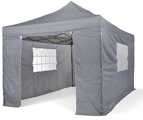All Seasons Gazebos Heavy Duty, 100% waterproof, 3x4.5m Pop up Gazebo with 4 x fully waterproof Side Walls. 17 Colours ava