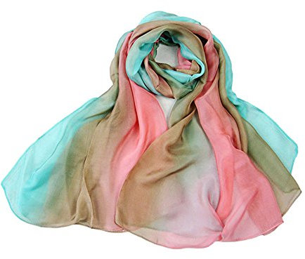 LoveSilk Luxus Damen Seidentuch 100% Seiden-schals Stola Farbe Regenbogen 8