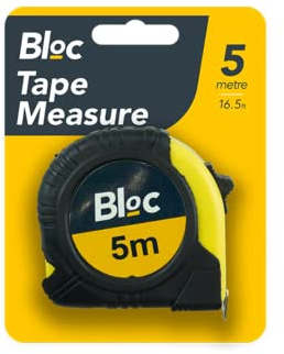 Yellow Plastic Tape Measure, 5m - Durable, Handy Tool for DIY Home Projects, 1 Piece