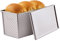 CHEFMADE Pullman Loaf Pan with Lid, 1Lb Dough Capacity Non-Stick Rectangle Corrugated Toast Box for Oven Baking 4.2 x 7.7x 4.4(Champagne Gold)