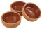 3 PCS Traditional Spanish Ceramic Earthenware Tapas Serving Bowl Dishes Set (Brown)
