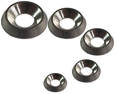 M5 Countersunk Solid Metal Finishing Cup Washer A4 Marine Grade Stainless Steel Finishing Washers (Pack of 20)