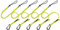 BearTOOLS Tool Lanyard with Buckle Strap - Clip Bungee Cord - Heavy Duty Screw Locking Carabiner - Fall Protection - Adjustable Loop End - Tough Tether - Construction - 5 Pack (Yellow 0925YS)