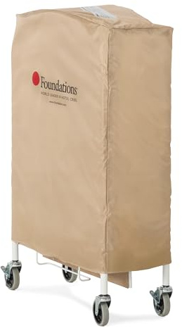 Foundations Kinderbettbezug Für Pinnacle Und Sweet Dreamer Compact Metal Folding Babybetten, Strapazierfähiges Nylon Zur Verlängerung Der Lebensdauer Des Bettes, Schützt Vor Schmutz, Staub (Hellbraun)