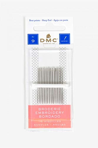 DMC - Aiguilles à Broder | Pack de 16 Aiguilles - Bout Pointu | Broderie Traditionnelle