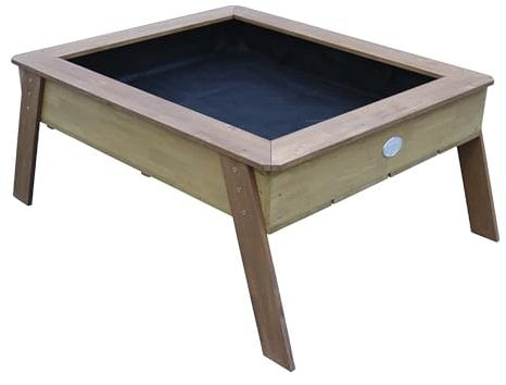AXI Linda Sandtisch/Hochbeet mit Bodenplane/Gartenvlies | Hochbeet auf Stelzen für Garten/Balkon/Terrasse in Braun | Auch zu nutzen als Sandkasten für Kinder-