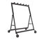 Gear4Music Multi-Gitarren-Rack-Ständer für 5 Gitarren, faltbar mit Rollen