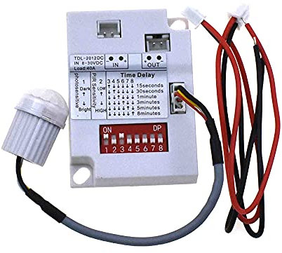 Détecteur de mouvement PIR 12 V 24 V 7-10 m Interrupteur infrarouge pour capteur à induction pour interrupteur de lumière LED