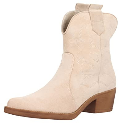 Elara Damen Stiefeletten Cowboy Boots Chunkyrayan 301-A31S Beige-39