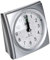 PRIM Radio-Controlled Alarm Clock with Smooth Flow, Plastic Alarm Clock, Silver & White, Alarm Amplifier, Repeat Alarm, Light Function, Quartz Movement, Precise and Quiet Operation