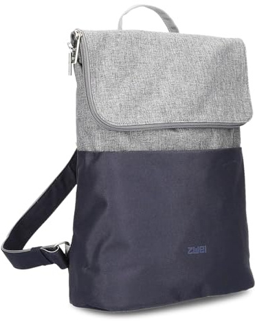 Damen City-Rucksack wasserabweisend KIM KIR 110 (6/9 Liter) Daypack Bicolor urbaner Canvas-Stil, wasserdichter Reißverschluss gepolsterter Rücken funktional & praktisch gute Innenausstattung (ink)