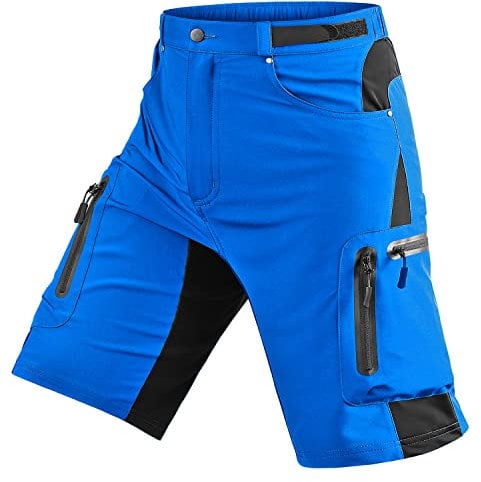Seltrue MTB Hose Herren Fahrradhose, Schnelltrocknende MTB Shorts Herren Mountainbike Hose Radhose, Atmungsaktiv Radlerhose Leichte Outdoor Shorts Bike Shorts mit Verstellbaren Klettverschlüssen