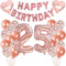 Luftballon 25 Geburtstag Rosegold, Geburtstagsdeko 25 Jahre Frau, Deko 25 Geburtstag Frauen, 25 Geburtstag Deko Rosegold, Balloon 25.Geburtstagsdeko Folienballon, 25 Jahre Geburtstag Frau