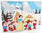 Mini Märchen Adventskalender, 8 Figuren (Schneewittchen + 7 Zwerge), 1 Spitze, 7 Unikugeln, 8 Formen, 3cm