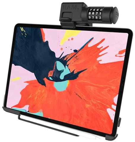 RAM MOUNTS UNPKD RAM Combo Locking Cradle for Apple IPAD PRO, W126109036 (Cradle for Apple IPAD PRO 12.9 EZ-Roll'r, Tablet/UMPC, Passive Holder, Universal, Black)