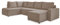 MIUFORM Cord Sofa U Form 322 cm x 194 cm x 89 cm, Ecksofa mit Schlaffunktion und Bettkasten- Brave Dave U- Wohnlandschaft U Form mit Schlaffunktion, Sofa Cord (Taupe, Links ausgerichtet)