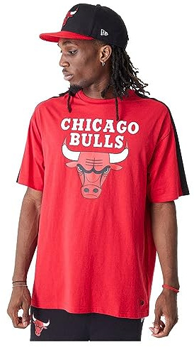 New Era Nba Colour Block Os Chicago Bulls Short Sleeve T-shirt L