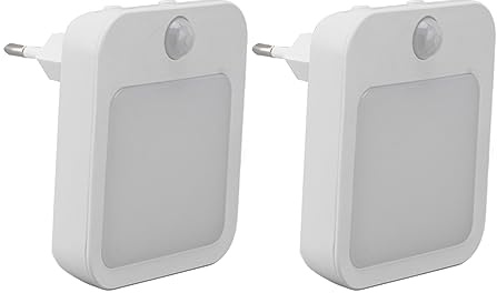 Fockety 2 Stück Dimmbare Wand Ansteckbare Warmweißes LED-Nachtlicht mit Bewegungsmelder, für Schlafzimmer, Kinderzimmer, Arbeitsplatten, Küchen, Treppen, Flure und Schränke