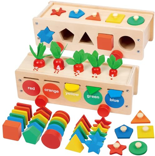 TEUVO Montessori Spielzeug Farbsortierung Stapeln für Kleinkinder ab 1 2 3 4 Jahre, Sortierspiel Lernsortierspielzeug Baby Farben Sortieren Lernspielzeug Motorikspielzeug Geschenke Jungen Mädchen